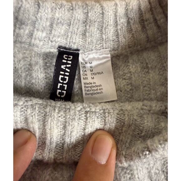 H&M Women's Size M Gray Sweater Wool Blend ALPACA Bangladesh - Picture 4 of 6